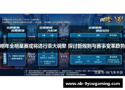 明年全明星赛或将进行重大调整 探讨新规则与赛事变革趋势